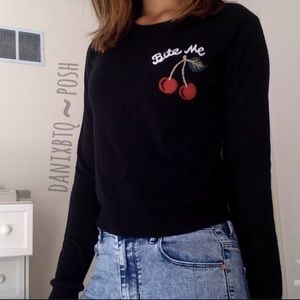 Brandy Melville Bite Me Sweater 🍒